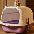 thumbnail image 5 of Fully Enclosed Litter Box Oversized with Odor Control and High Sides for Large Cats Plastic Includes Scoop and Deodorizing Bag, 5 of 6