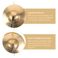 thumbnail image 3 of HAMPPLIES Finger Cymbals for Adults Copper Golden Traditional Craftsmanship for Meditation 1 Set, 3 of 6