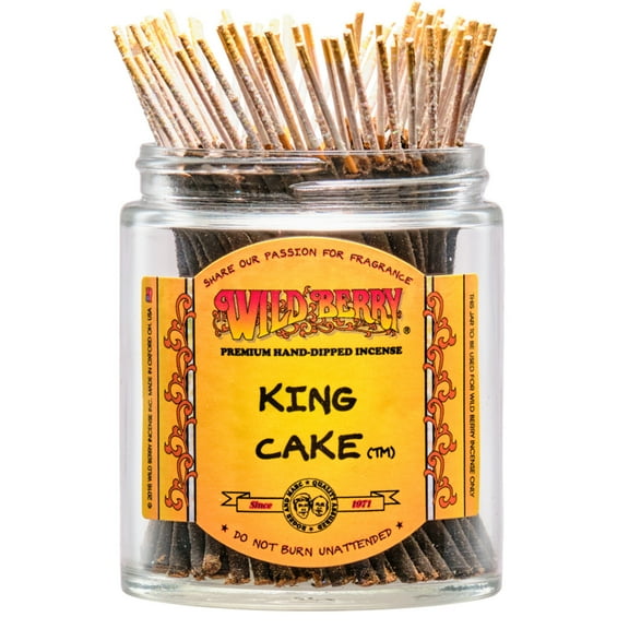 50x Wild Berry Shorties 4" Incense Sticks - King Cake - USA Made Hand Dipped Wildberry