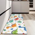 thumbnail image 4 of White Cartoon Dinosaurs Bones Pattern Kitchen Rug Mat,Kitchen Runner Rugs Non Skid Washable,Decorative Kitchen Floor Mats for Kitchen,Sink,Laundry,17"X47", 4 of 5
