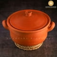 thumbnail image 4 of Swadeshi Blessings Unglazed Clay Pot For Serving with Lid, 2.5L/ Lead Free Earthen Kadai/ Biryani Pot, 4 of 7