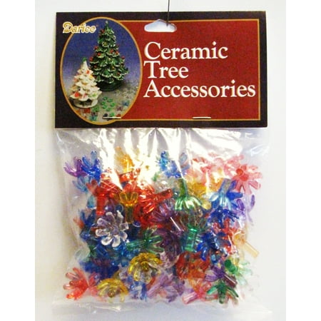 Replacement Ceramic Christmas Tree Lights: Colored, Flower Shaped, 5/8