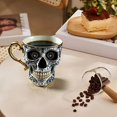 thumbnail image 3 of Jpxdew Gothic Plastic Skull Coffee Mug,Gold Trim Tea Cup without Saucer,Halloween Decor, 3 of 5