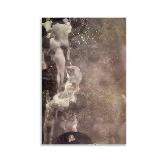 Gustav Klimt Philosophy Prints Wall Art Poster Room Aesthetic Poster Print Art Wall Painting Canvas Posters Gifts Modern Bedroom Decor 12x18inch(30x45cm)