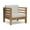 Teak/Beige, variant on GDF Studio Cascada Outdoor Acacia Wood Club Chair with Cushion, Teak and Beige