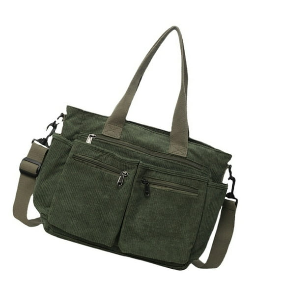 Women Bag Cord Handbag Large Capacity Shoulder Crossbody Bag Shopping Bag Korean Styles Messengers Bag for Everyday