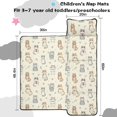 thumbnail image 5 of Monochrome Cat and Flower Beige Teens Toddler Nap Mat with Pillow, Sleeping Mat Bag for Preschool Daycare 60"x20", 5 of 6