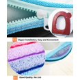 thumbnail image 3 of Funda de asiento de inodoro con cojín para baño, cálida, agradable para la piel, disponible para las cuatro estaciones, lavable y reutilizable, 2 piezas (arcoíris), 3 of 4