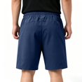 thumbnail image 5 of Resicozy Casual Sweat Shorts for Men with Zipper Pockets Cotton Athletic Gym Shorts Lightweight Running Lounge Shorts Navy 2XL, 5 of 8