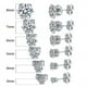 thumbnail image 1 of Pendientes de acero inoxidable con circonitas de seis garras para hombres y mujeres, pendientes pequeños con hebilla de mariposa sencilla, pendientes con clavos en forma de hueso en la oreja, 1 of 5