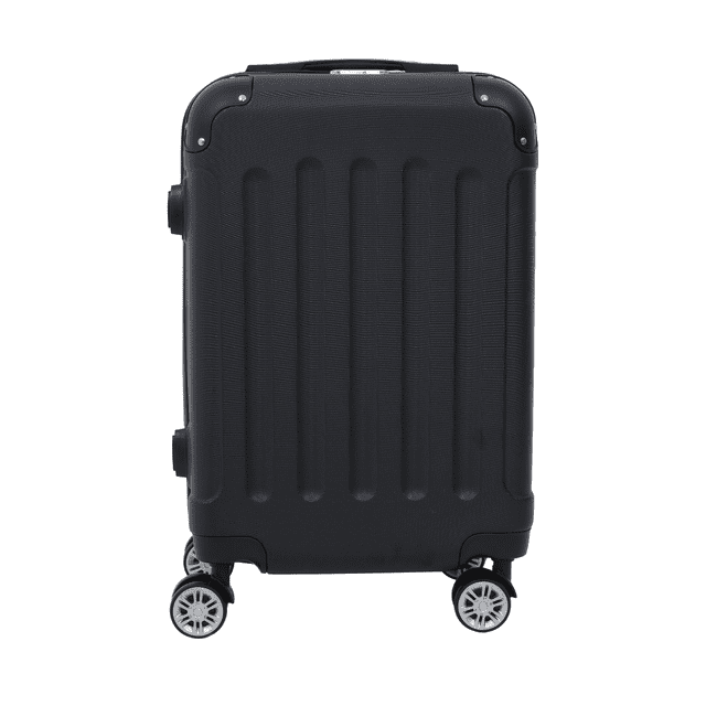 Maleta De Viaje Carry On 20” Pallpall Color Negro con Bolsa para Laptop, Portavasos Retráctil, Ruedas Giratorias y Candado de Combinación