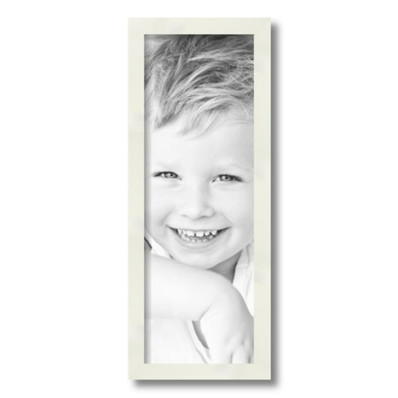 ArtToFrames 7x20" White Picture Frame, White Wood Poster Frame, with Regular Glass and 2 (FBPL-5140)
