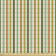 thumbnail image 2 of Ambesonne Retro Fabric by the Yard Upholstery, Colorful Fashion Stripes, 1 Yard, Mustard Orange, 2 of 5