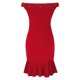 thumbnail image 5 of mfyjkho Vestidos para mujer, Vestido informal de mujer con un hombro descubierto, decoración de perlas, dobladillo con volantes irregulares y estampado de nalgas lisas Vestidos festivos xl, 5 of 6