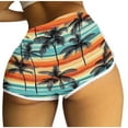 thumbnail image 2 of CQONEPT Women's Swim Board Shorts Floral Print Shorts Casual Stretchy Summer Beach Lightweight Swimming Shorts Multicolor M, 2 of 5