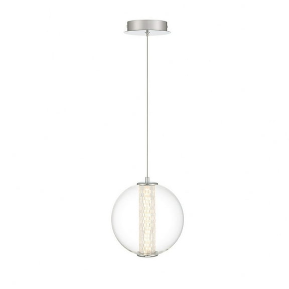 45735-011-Eurofase Lighting-Atomo - 7W 1 LED Pendant In Contemporary Style-9.25 Inches Tall and 8.75 Inches Wide-Chrome Finish
