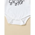 thumbnail image 6 of Suealasg 3Pcs Baby Girls Fall Outfits 3 6 Months Newborn Girls Long Sleeve Letter Print Romper + Long Pants + Headband Set 12 18 Months Infant Girls Casual Autumn Clothes, 6 of 7