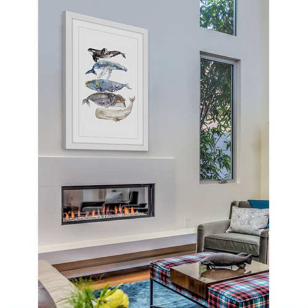 Marmont Hill "Whale Species" by Rachel Byler Framed Painting Art Print