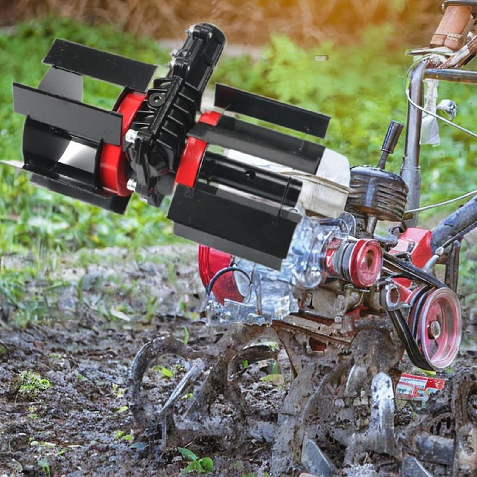 figatia Rotary Cultivator Tool Soil for Soil Mixing Garden Weeder Garden, Hand Tiller for Loose Soil Greenhouses Tea Gardens 34cmx15cm