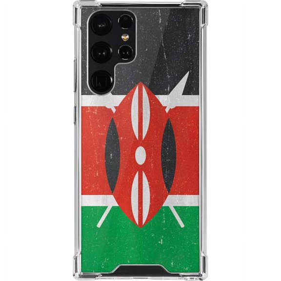 Skinit Countries of the World Kenya Flag Distressed Galaxy S22 Ultra Clear Case