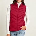 thumbnail image 2 of hoksml Women Quilted Puffer Vest Stand Collar Zip Up Sleeveless Pockets Gilet for Fall Winter Daily Outdoor Work Comfort, 2 of 9