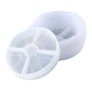 Onaparter Silicone Mold Ashtray Resin Mold Cigarette Ash Tray Mold With Lid Making Mold White
