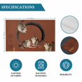 thumbnail image 6 of Brown Red Cute Cat Placemats Set of 8, Modern Art Placemats for Dining Table, Place Mats for Kitchen Tabletop, Waterproof Wipeable Dining Table Mats Set, 6 of 9