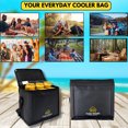 thumbnail image 2 of Outer Woods Insulated 6 Can Cooler Bag | Fits 6 x 500ml Beer Cans | Keep Cans Cool for up to 10 Hrs | with 2 Units of Ice Gel Packs (Black), 2 of 10