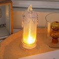 thumbnail image 3 of Candle Lamp Pearl Paper Rippled Light Atmosphere Lamp Desktop Decoration Night Light Shooting Props, 3 of 5