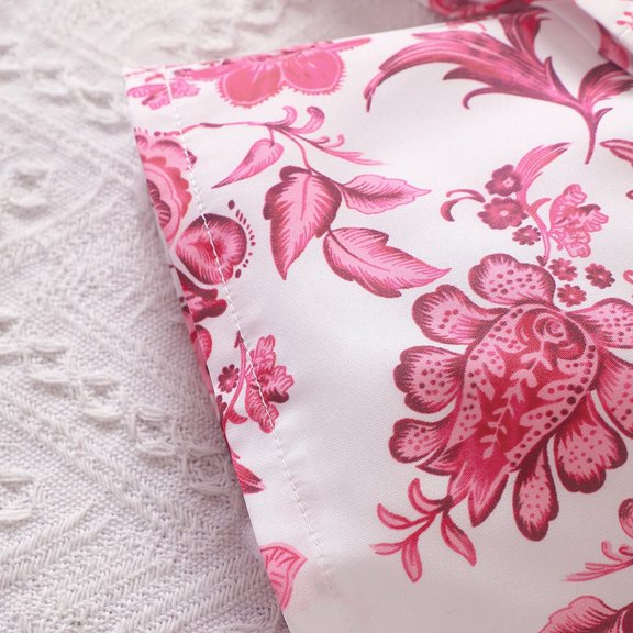 Vedolay Girl Romper Girl's Polka Dots V Neck Layered Ruffle Cap Sleeve Jumpsuit Pants,Red 4-5Years