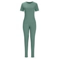 thumbnail image 4 of Oversized Tshirts for Women Women's 2 Piece Outfits Matching Knit Sweater Sets Pullover Tops and High Waisted Pants Tracksuit Sweatsuit Ndbuld Green M, 4 of 6