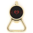thumbnail image 1 of Heart Electrocardiogram Design Beer Bottle Cap Opener Stainless Steel Key Chain, 1 of 3