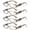 4 Pairs Brown, variant on 4 Pairs of Women's Small Rectangle Reading Glasses 2.50, Multicolored stripes Men's Classic Presbyopic Glasses, HD Plastic Spring Hinge Readers +2.50