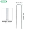 thumbnail image 3 of Uxcell 50 Pcs Landscape Staples 8" 16 Gauge Garden Stakes Silver, 3 of 6
