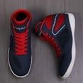 thumbnail image 3 of Men'S Professional Boxing Shoes - Heavy-Duty High-Top Training Sneakers with Slip-Resistant Rubber Sole, Breathable Round Toe Design & Cushioned Insole - Full-Grain Faux Leather Wrestling, Weightlift, 3 of 8