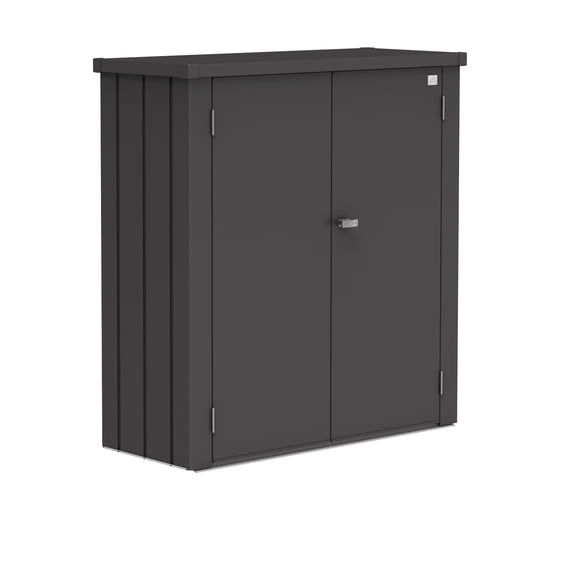 Romeo Storage Locker 4' x 2' x 5' - Dark Gray with Lockable Handle