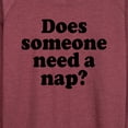 thumbnail image 3 of Instant Message - Does Someone Need A Nap - Women's Lightweight French Terry Long Sleeve Shirt, 3 of 6
