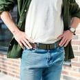 thumbnail image 3 of Men Canvas Double Ring Belt Plus Size Men Cloth Casual Belt for Jeans Pants, 3 of 7