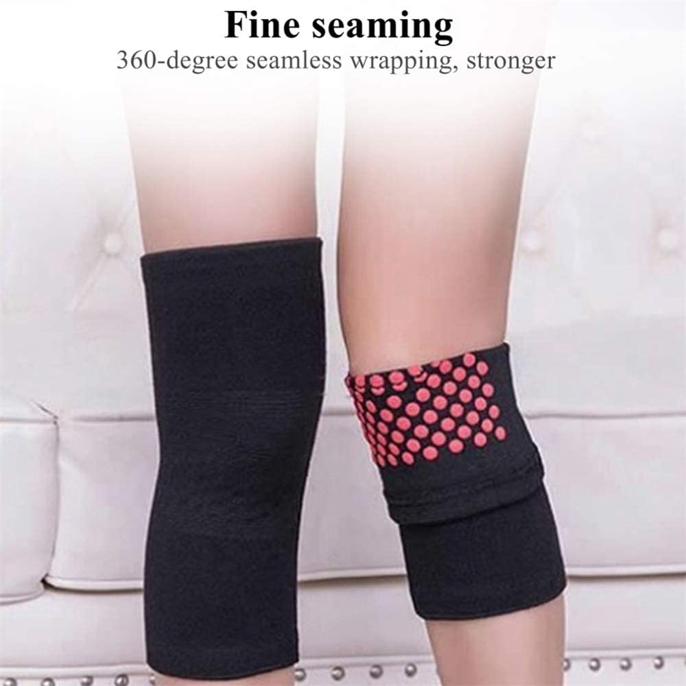 NOGIS 2 Pairs Self Heating Knee Brace for Women Men Stretchy Warm Cotton Sleeve Knee Support Hot Therapy Knee Pads for Knee Injury Arthritis Joint Pain Soreness Cramps Muscle pain Relief