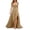 Khaki, variant on Tqcoqu Women's V Neck Sleeveless Maxi Dress,High Side Slit Flowy Formal Evening Party Gown,Black Women's S-XXL