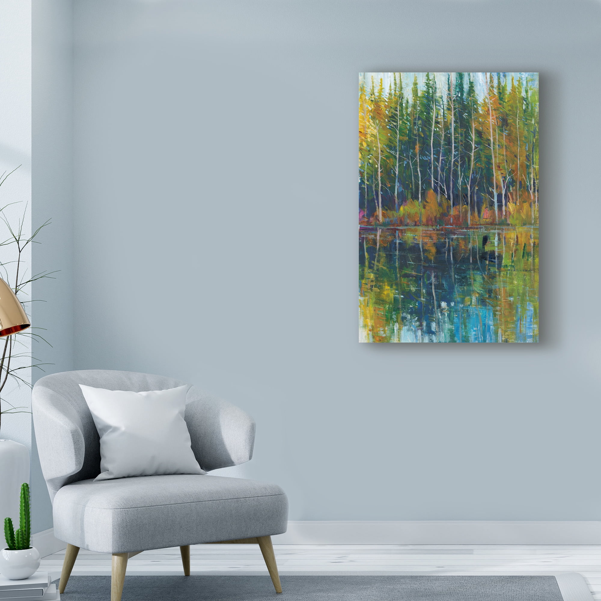 Trademark Fine Art 'Pine Reflection I' Canvas Art by Tim OToole