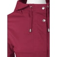 thumbnail image 5 of MixMatchy Women's Solid Lightweight Front Zipper Utillity Anorak Hooded Jacket, 5 of 5