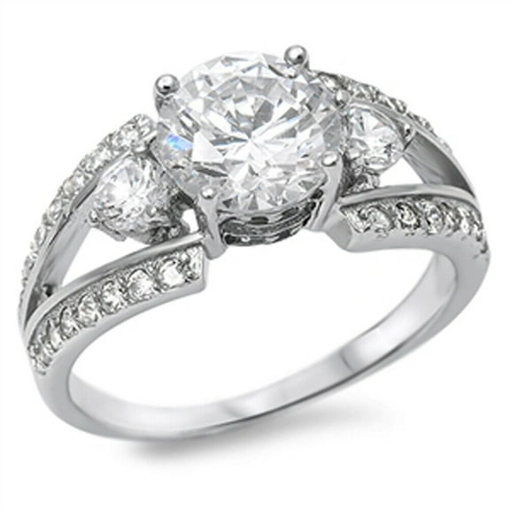 Unique Split Shank Engagement Ring For Women's Gift 1.9 Ct Diamond 14K White Gold Over