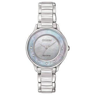 Citizen Quartz Crystal Pink Dial Ladies Watch EL3090-81X 