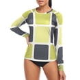 thumbnail image 4 of joogoo Womens UPF 50+ Sun Shirts Checkered Grid-t8 Long Sleeve UV Protection Rash Guard Tops L, 4 of 7