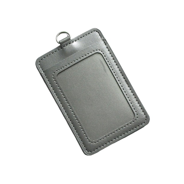 Inteprter 10 piezas de portatarjetas de identificación, suministros de oficina de negocios, funda protectora informal de colores, funda para tarjetas de Carpetas de archivos Vertical/Gris
