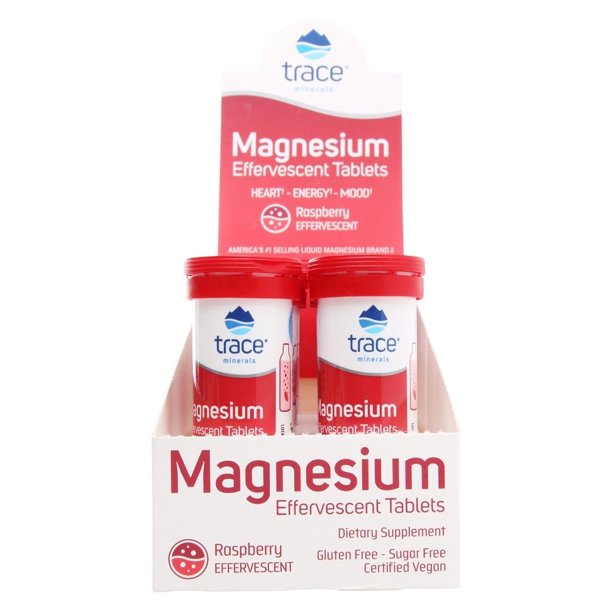 Trace Minerals Research Magnesium Effervescent Tablets Raspberry 8