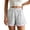 White, variant on Sageysalite Athletic Shorts for Women Elastic High Waisted Ruffle Lace Hem Loose Fit Soft Sweet Summer Shorts