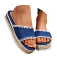 thumbnail image 3 of Women's Platform Espadrille Fisherman Sandals Casual Beach Shoes With Ankle Strap And Open Toe Design, 3 of 9