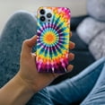 thumbnail image 3 of COMIO  Compatible with&nbsp;iPhone 15 Case 6.1 inch 2023,&nbsp;Rainbow Tie Dye for iPhone 15 Cases for Women Girls,&nbsp;Colorful Tie Dye Swirl&nbsp;Protective Case Cover for iPhone 15, 3 of 4